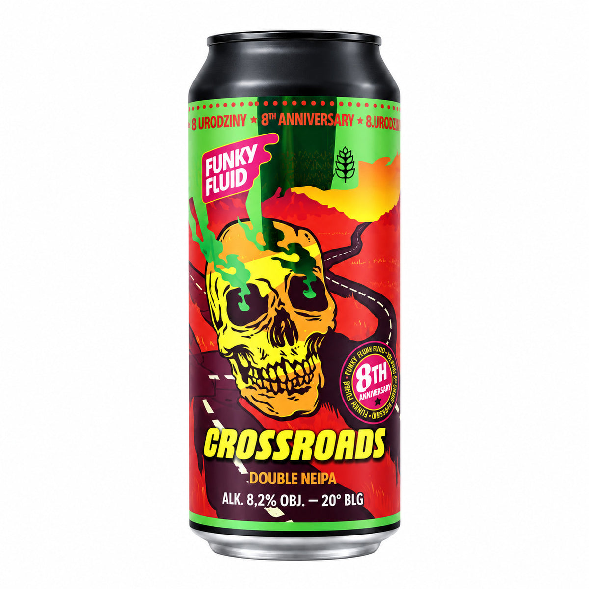 Funky Fluid x Flatland Crossroads verdins ipa bier