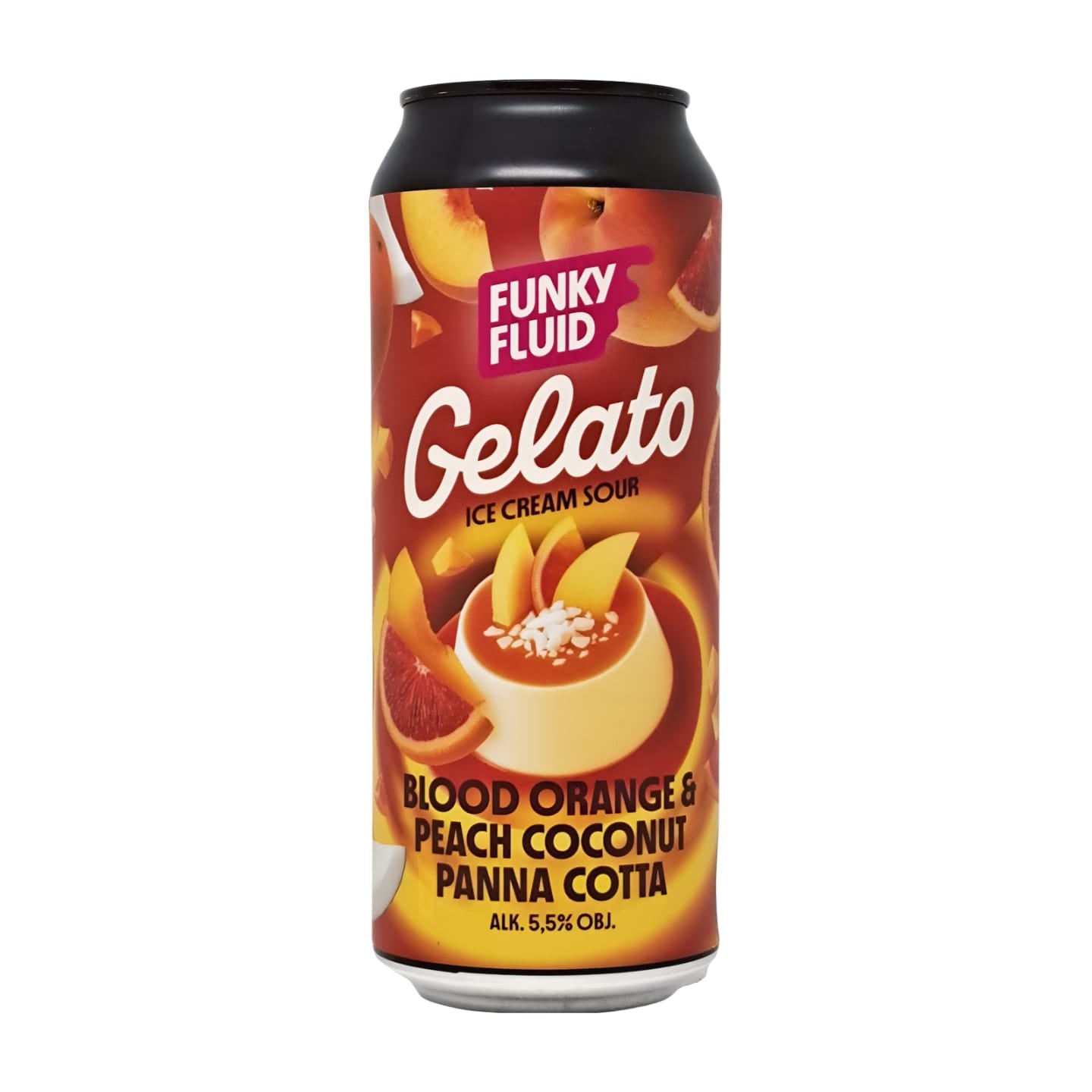 Funky Fluid Gelato: Blood Orange & Peach Coconut Panna Cotta Smoothie Sour